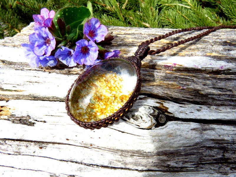 Lodolite Quartz crystal necklace, garden quartz