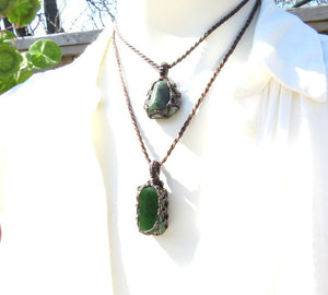 Nephrite Jade Necklace Set, green jade necklace, real jade necklace, jade necklace mens, layering necklace, stacking necklace