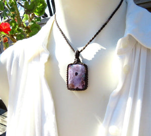 Celestial finds, Purple Charoite Necklace, gift ideas for her, charoite jewelry, healing crystal, gemstone jewelry, charoite meaning
