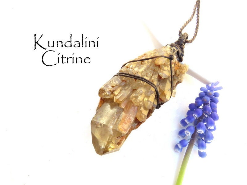 Kundalini Citrine crystal necklace, citrine crystal meaning, raw citrine pendant, citrine pendant, citrine jewelry, rare gemstones