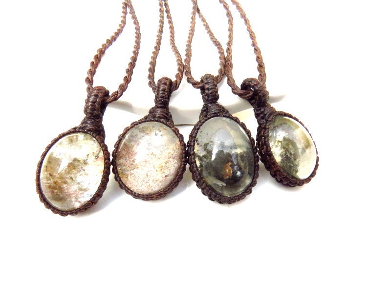 Garden Quartz Healing Crystal necklace, womens healing crystal jewelry