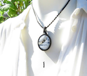 Dendrite Opal necklace, macrame jewelry, gift ideas, for the mom, mothers day gift, valentines day gift, gift for the jewelry lover
