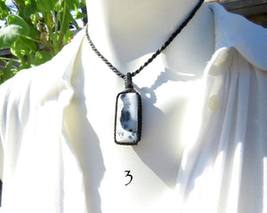 Dendrite Opal necklace, macrame jewelry, gift ideas, for the mom, mothers day gift, valentines day gift, gift for the jewelry lover
