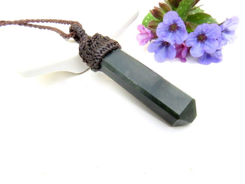 Nephrite Jade Necklace, green jade necklace