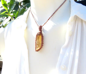 Zambian Citrine necklace, mother gift, father gift, november birthstone, crystal necklace, raw citrine, citrine crystal meaning