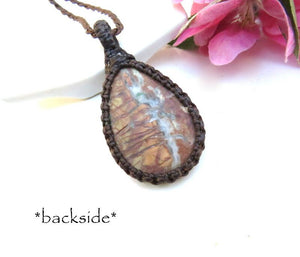 Gifts for her, Butterfly Jasper gemstone necklace, rare stone, one of a kind gift ideas, Boho gift, healing stone jewelry, gemstone jewelry