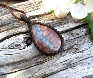 Gifts for her, Butterfly Jasper gemstone necklace, rare stone, one of a kind gift ideas, Boho gift, healing stone jewelry, gemstone jewelry