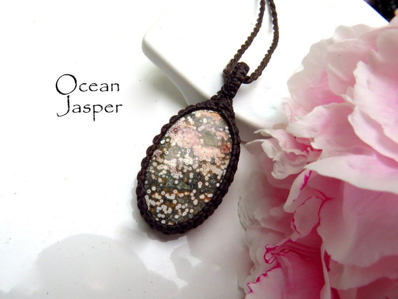 Pink Ocean Jasper selling pendant.