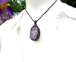 Amethyst necklace, amethyst druzy crystal, healing jewelry, healing crystal gifts, crystal necklace, earth aura creations, birthday gift