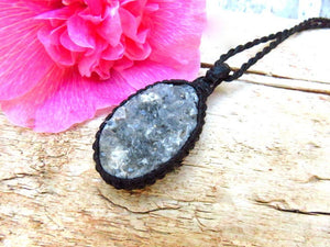 Ocean Jasper druzy necklace, solar plexus healing, druzy jewelry, jasper healing stone necklace, gifts for her, boho gift ideas