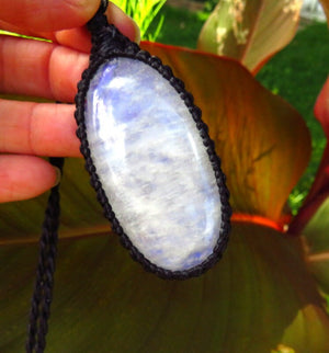 Blue Moonstone pendant necklace, womens gift ideas