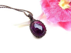 Gifts for her, Amethyst gemstone necklace, Amethyst crystal pendant, Reiki Healing jewelry, February birthstone necklace, gifts for her