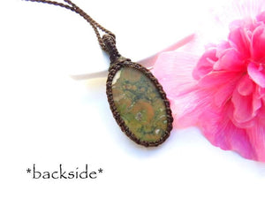 Rainforest Jasper Necklace, rhyolite necklace, jasper jewelry, earth Day necklace, gift ideas for the earth lover, Hippy style, boho jewelry