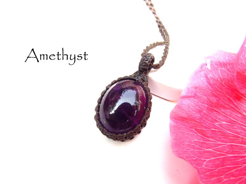 Gifts for her, Amethyst gemstone necklace, Amethyst crystal pendant, Reiki Healing jewelry, February birthstone necklace, gifts for her