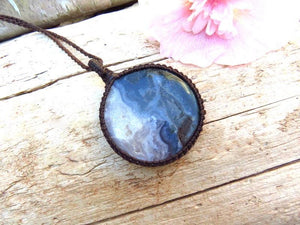 Purple Moss Agate pendant, Moss Agate necklace, Macrame necklace, necklace, macrame jewelry, christmas gift ideas for her, boho beauty