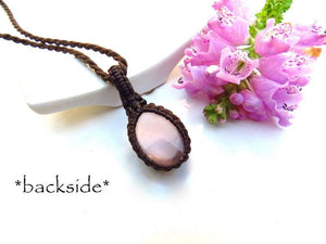 Rose quartz pendant necklace, expression of love, rose quartz jewelry, minimalist necklace, pink gifts, for her, Earth Aura Creations