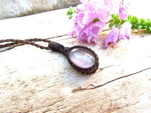 Rose quartz pendant necklace, expression of love, rose quartz jewelry, minimalist necklace, pink gifts, for her, Earth Aura Creations