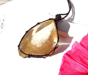 Rutile Quartz Crystal Healing necklace, Rutile crystal, Golden Rutile jewelry, Quartz crystal necklace, Etsy Quartz necklace, free shipping