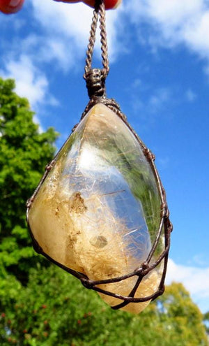 Rutile Quartz Crystal Healing necklace, Rutile crystal, Golden Rutile jewelry, Quartz crystal necklace, Etsy Quartz necklace, free shipping