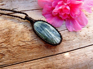 Christmas gift, Seraphinite gemstone necklace, seraphinite macrame necklace, gemstone gift idea, gift ideas for the, boho beauty