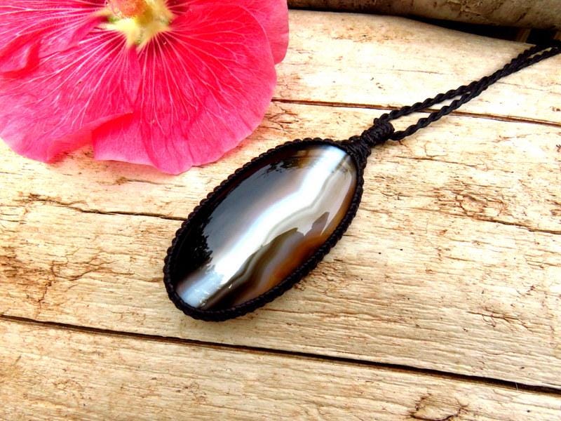 Christmas gifts for her, sardonyx gemstone necklace