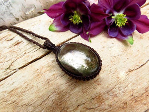 Garden Quartz crystal necklace, Womens healing jewelry, Good Energy crystal, Minimalist necklace, gift ideas for the crystal collector