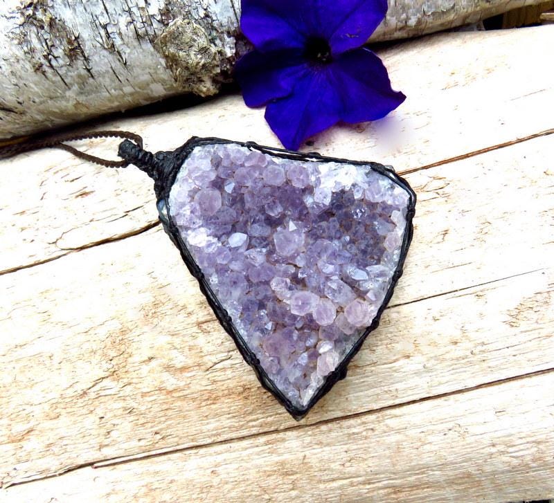 Christmas gift ideas for her, Amethyst crystal necklace