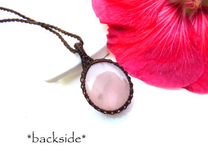 Rose quartz pendant necklace, expression of love, rose quartz jewelry, minimalist necklace, pink gifts, for her, Earth Aura Creations