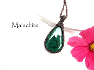 Chatoyant Malachite macrame necklace, gift ideas for the capricorn, christmas gift ideas, gift ideas for the globe trotter, gemstone