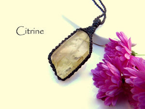 Natural Zambian Citrine crystal necklace, november birthstone, Citrine Necklace, raw citrine, citrine crystal meaning, citrine for sale