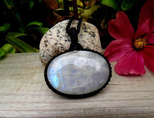 Blue moonstone necklace, moonstone jewelry