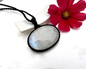 Blue moonstone necklace, moonstone jewelry