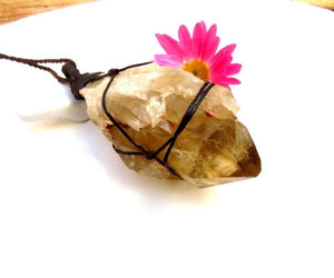 Kundalini Citrine crystal healing gemstone necklace, unique christmas, gift ideas for her, gifts for mom, celestial gifts, natural crystals