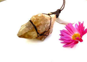 Kundalini Citrine crystal healing gemstone necklace, unique christmas, gift ideas for her, gifts for mom, celestial gifts, natural crystals