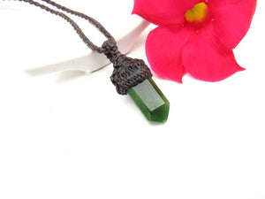 Abundance Jade necklace, Nephrite Jade pendant, Green Jade, Jade jewelry, crystal jewelry, Success crystal, gift ideas for the boho beauty