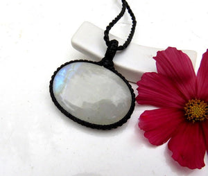 Blue moonstone necklace, moonstone jewelry