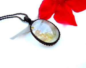 Gift for the Zen Seeker, Garden Quartz necklace