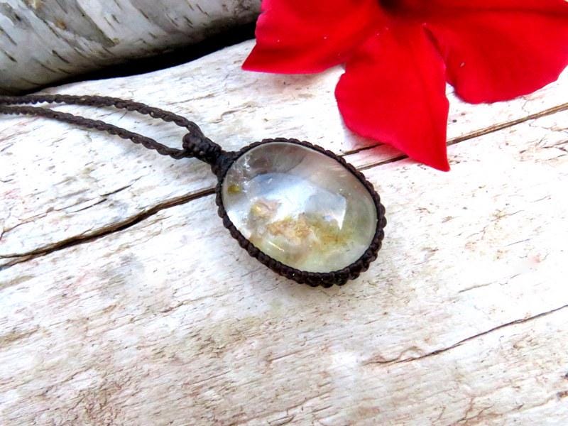 Gift for the Zen Seeker, Garden Quartz necklace