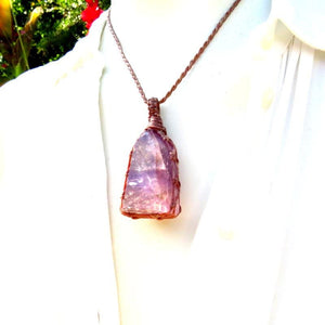 Valentines day gift, Amethyst necklace, macrame necklace, February Birthstone, gift ideas for the crystal collect, Handmade jewelry