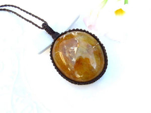 Golden Healer Quartz Necklace, healing crystal necklace gift, golden healer pendant, gift ideas for the rock collector, crystal lover