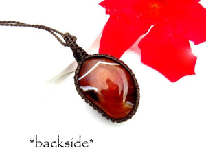 Sardonyx macrame necklace, macrame jewelry, sardonyx pendant, sardonyx jewelry, meaningful gifts, for her, valentines day gift ideas