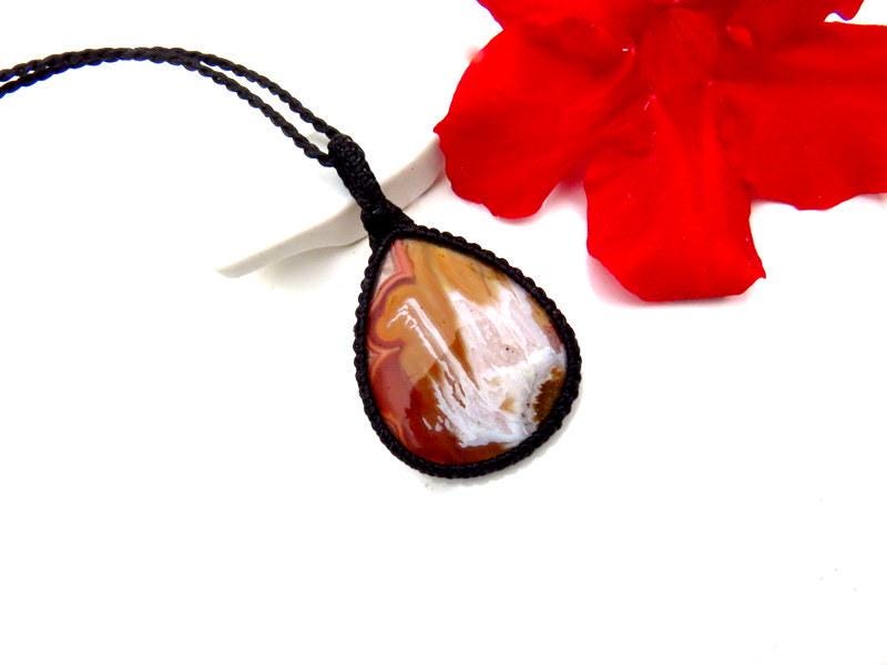 Gift for her, Turkish Agate macrame necklace
