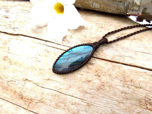 Macrame necklace, Labradorite necklace, valentines day gift idea, mothers day gift ideas, gift ideas for the zen seeker, the boho beauty