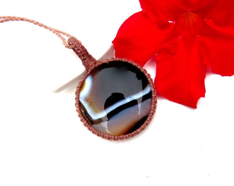 Christmas Gift for her, sardonyx gemstone necklace