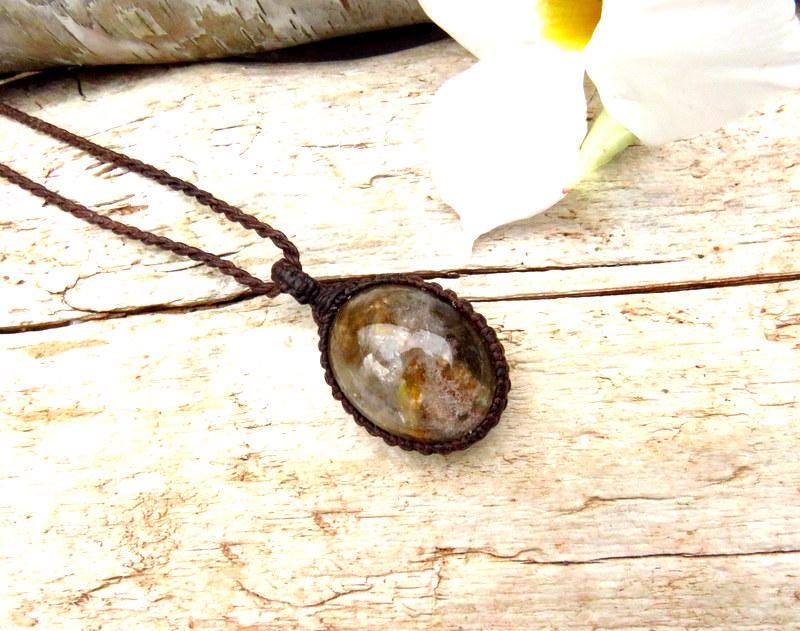 Gift for the Zen Seeker, Garden Quartz necklace