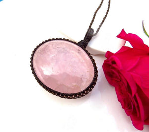 Mothers Day Gift Ideas, Rose Quartz Necklace Pendant, gift ideas for the zen seeker, self love gifts, self gift, love gemstones