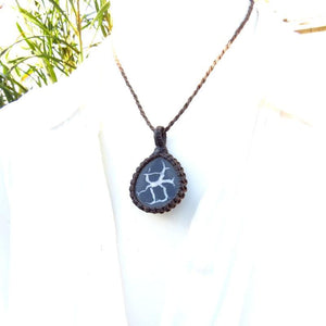 Septarian macrame necklace, septarian gemstone, gift ideas for the rock collector, fossil lover, history lover, ear, fathers day gift