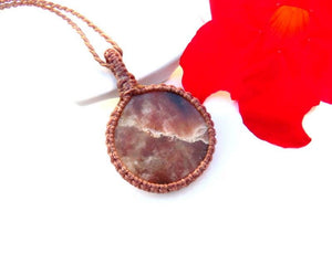 Sunstone necklace, macrame necklace, gift ideas for the supernaturalist, Libra crystals, summer necklace, mothers day gift ideas for her