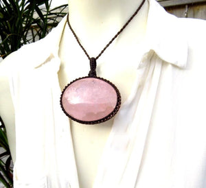 Mothers Day Gift Ideas, Rose Quartz Necklace Pendant, gift ideas for the zen seeker, self love gifts, self gift, love gemstones