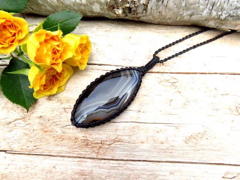 Mothers Day gifts for her, sardonyx gemstone necklace